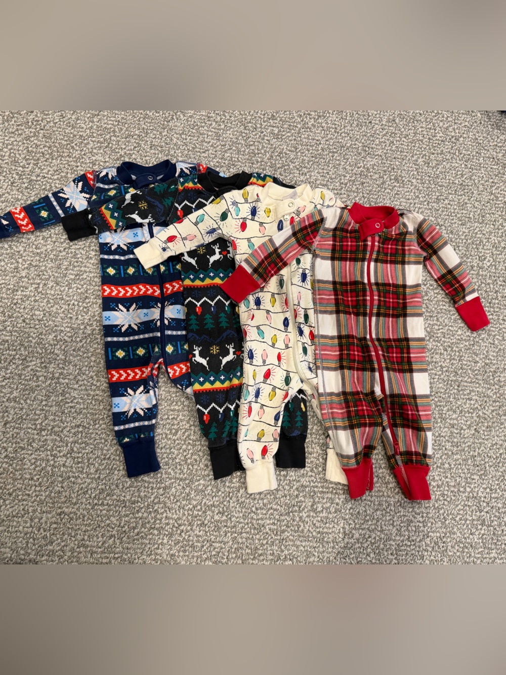 6-12 mo Hanna Andersson Christmas Baby Pajama Lot